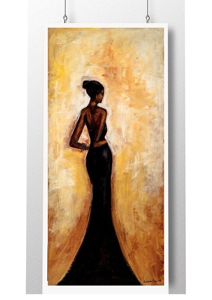 Black Elegance Woman in Black Dress Painting | Black Woman Art | ... Black Elegance Woman in Black Dress Painting | Black Woman Art | ...